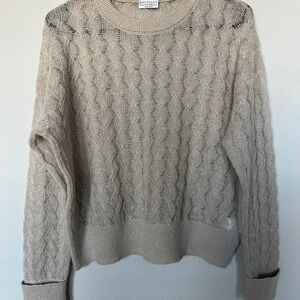 Brunello Cucinelli Beige Cable Knit Sweater